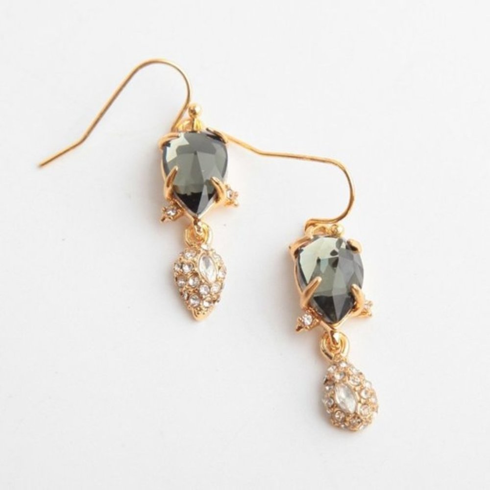 Alexis Bittar Diamond Drop-shaped Crystal Earrings